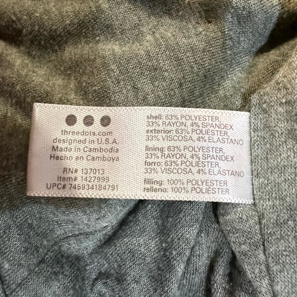 Three dots army green jacket size M - Picture 4 of 6